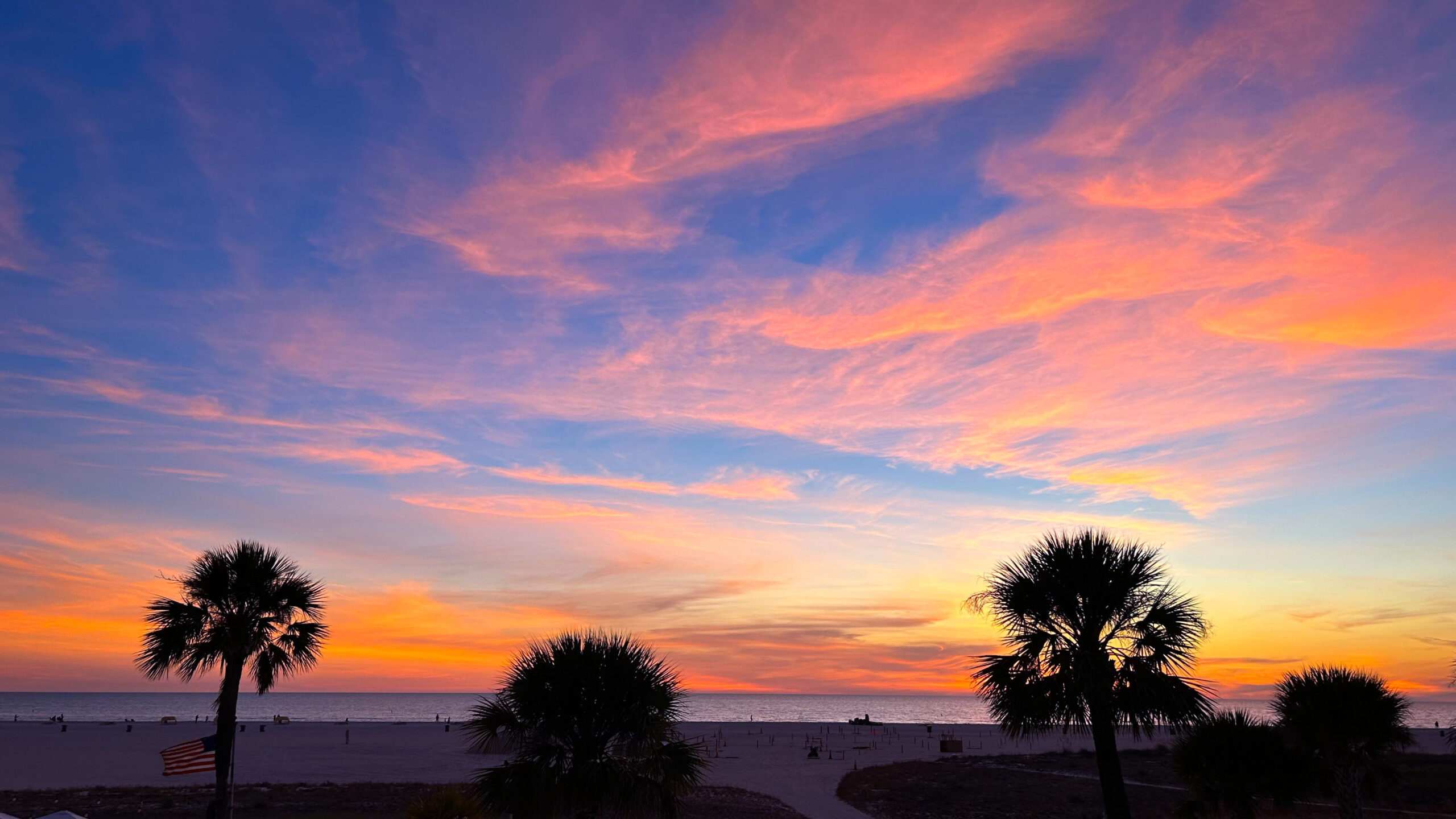 St. Pete Beach Sonnenuntergang mit Palmen